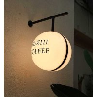 LED 원형 돌출 간판 옥외 사무실명 카페 벽걸이형