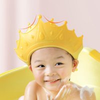 어린이 왕관 실리콘 목욕머리띠 유아 머리감기기 눈 귀 샴푸 물방지 샤워캡