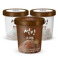 설빙 파인트 아이스크림 초코1개 우유2개 총3개