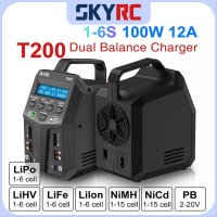 브롱코 RC카 SKYRC T200 T400 T100 AC DC 리포 배터리 듀얼 밸런스 충전기 트랙사스 에어소프트 드론용 방