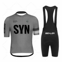 헬퍼솔 BIEHLER-반팔 저지 SYN 여름 사이클링 세트 스포츠 자전거 유니폼 야외 의류 MTB Maillot Riding we