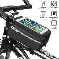 B-SOUL Waterproof MTB Road Bike Front Tube Bag Phone Touch Screen Saddle Mobile Phone With Hea