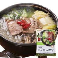 채선당 소고기 샤브탕 800g x 8팩 칼국수면 230g x 8개 칠리소스