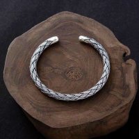 순은 S925 팔찌 뱅글 bangle 볼 다중 격자 무늬 디자인