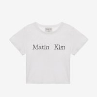 마뗑킴 MATIN LOGO CROP TOP IN