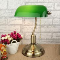 뱅커스 램프 인테리어 녹색 조명 미국 LED 책상 램프