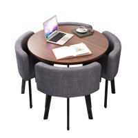 회의실 원형 티테이블 세트 테이블 의자 탕비실 라운지