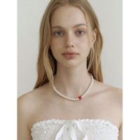 카인더베이비 heart point pearl necklace