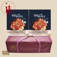 양념 돼지갈비 선물세트 3kg 2팩 돼지고기 명절 선물