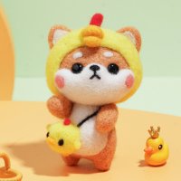 손쉬운 양모펠트 강아지 인형 키링 만들기 DIY 선물 키트