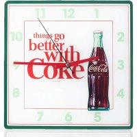 Mark Feldstein Associates Coca Cola Bottle Things Go Better with 아날로그 사각 벽시계 - 29 4cm11 81