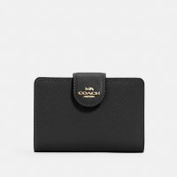 코치 미디엄 코너 지퍼 지갑 6390 IMBLK Medium Corner Zip Wallet