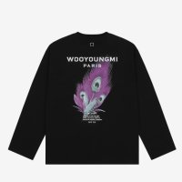 우영미 깃털 롱슬리브 티셔츠 - Wooyoungmi Feather Long Sleeve T-Shirt -