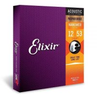 Elixir 어쿠스틱 스트링 포스포 브론즈 나노 웹 코팅 라이트 012- 053 16052