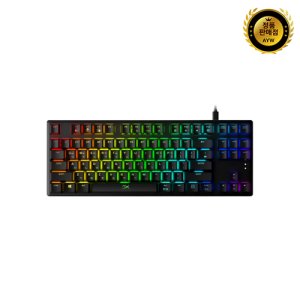 하이퍼엑스 Alloy Origin Core RGB 텐키리스 기계식 게이밍 유선 키보드  혼합 색상  HX-KB7RDX-KO  적축