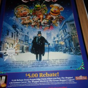머펫 크리스마스 캐롤 - 27 X 40 US 1매 포스터 - 신규