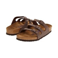 버켄스탁 Birkenstock Florida Soft Footbed - Birkibuc Mocha Birkibuc