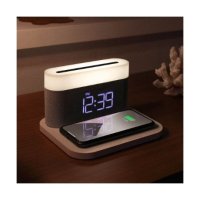 MOOAS 플랫 15W 고속 무선충전 무드등 알람시계 Flat 15W Fast Wireless Charging Nightlight Alarm Clock