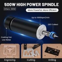 루터기 Twowin cnc 라우터 500 w 레이저 priter 알루미늄 mdf 작업대 조각 기계 금속 나무 pvc 절단 밀링 3