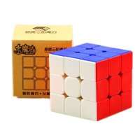 Yux인 리틀 매직 큐브 3x3 Stickerless Cubo Magico 전문 스티커 스피드 퍼즐 완구