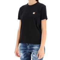 MAISON KITSUNE TEE-SHIRT FOX HEAD PATCH P199 폭스 헤드 패치 여성 반팔 티셔츠 AW00103KJ0005-BK