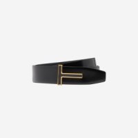 톰포드 스무스 레더 에나멜 버클 T 벨트 Tom Ford Smooth Leather Enamel Buckle Belt 100