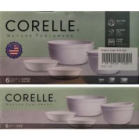 CORELLE 코렐 저스트화이트 2인세트 6P (미국) / 밥공기,국대접,앞접시 구성