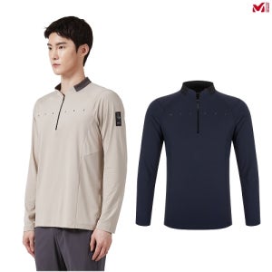 밀레 밀레 남자 봄여름 긴팔 아네씨 집업 티셔츠 MXSST001