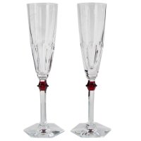 baccarat [해외] 바카라 아코어 이브 플루트 샴페인잔 170ml 2개세트 - 레드