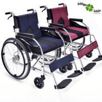 휠체어 복지용구 초경량 알루미늄 노인용품 수동 접이식 장애인 여행용 가정용 이동식