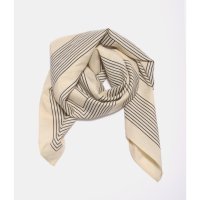 TOTEME 23FW Striped monogram silk cotton scarf 스트라이프 모노그램 실크 코튼 222-889-217 105