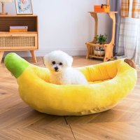 코키 바나나 쿠션 방석 침대 포근 커버세탁 강아지 고양이 - L호 바나나