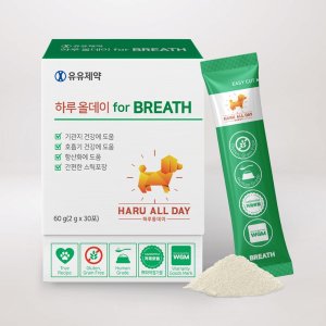 유유제약 하루올데이 강아지 눈 영양제 반려견 루테인 오메가3 눈물 자국 카제로템 2g x 30p