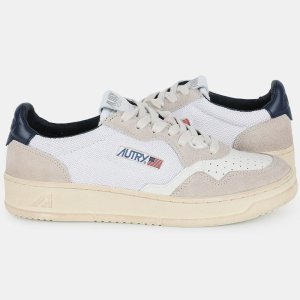 오트리 남성 메쉬 스웨이드 메달리스트 로우탑화이트네이비 AULM DO06 AULM DO06