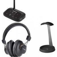 Avantree HT5009 & HS102  Bundle - Wireless Over-Ear Headphones for TV with Bluetooth Transmitter  No