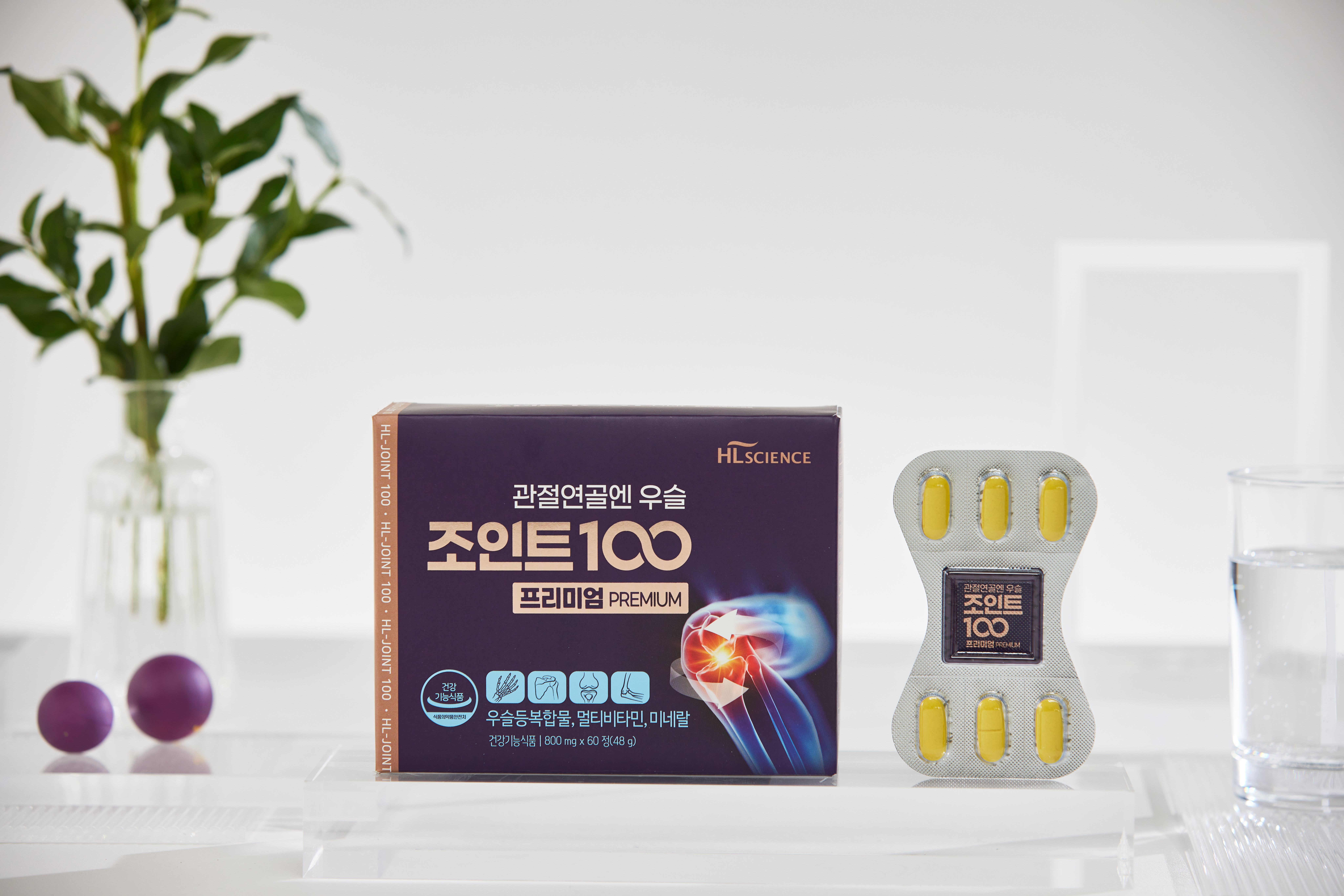 <b>에이치엘사이언스 관절</b>연골엔 우슬 조인트100 프리미엄 800mg x 60정