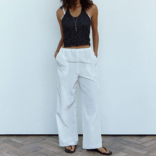 [소프트서울] GLOSSY SATIN PANTS [WHITE]