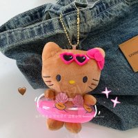 솜인형 Kitty Keyrings 테닝 썸머 키티 키링 일본인형-검은고양이펜던트