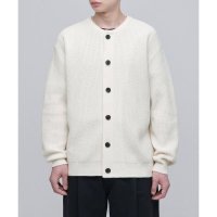 MUSINSA STANDARD 릴렉스드 리브드 라운드 넥 가디건 크림 RELAXED RIBBED ROUND NECK CARDIGA MMBWC609-CR