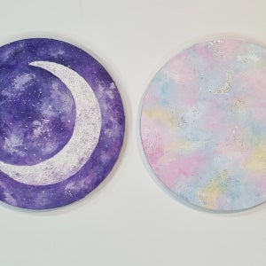 초승달그림💜백드롭 내방꾸미기 감성인테리어소품 액자, 아트엘리아