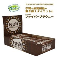 PULSIN 비건 피넛 초코 칩 식이섬유 브라우니 18개 세트 초콜릿 바 견과류 글루텐프리 무설탕