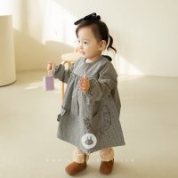 [4차제작] 그녀는 우유서빙중 - 1oz winter baby check cotton dress