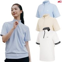 MILLET 밀레 여성 반팔 LD 비앙 집업 티셔츠 MXSUT553