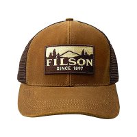 FILSON Filson Logger 메시 트러커 캡 남성 여성용 다크 탠 One Size