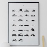 Coco Lapine Design 포스터 MOUNTAIN ABC 인테리어 아트 포스 - 단일 옵션