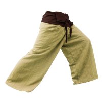 Hugde Thai Fisherman Pants 남성용 요가 바지 투톤 팬츠 탠 - Hugde