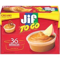 JIF 크리미 피넛 버터 땅콩 잼 휴대용 미니 팩 36개입 200 카운트 땅콩