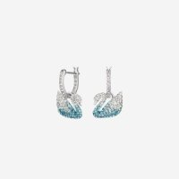 W 스와로브스키 아이코닉 스완 드롭 이어링 로듐 플래팅 Swarovski Iconic Swan Drop Earrin