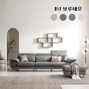 [BIF보루네오]BIF보루네오 디에르 디아모 천연통가죽 4인 소파+스툴(포토리뷰 작성시 쿠션2개+커피쿠폰)