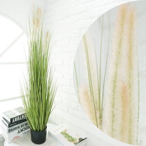 조화 갈대 화분 부들 125cm 4개 세트 수크령 모우드리 인조 식물 강아지풀 조화꽃